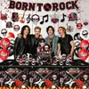 Festa de Aniversário Tema Caveira New Rock Pratos de Papel Descartáveis Copos Bandeirinhas de Puxar Toppers de Bolo Decorações