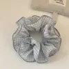 Exquisita y Sofisticada Goma para Moño, Scrunchie Coreano de Doble Capa, Cuerda para el Cabello Fresca y Sencilla