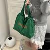 Bolsa de Lona Grande de Verano 2026 para Mujer, de un Solo Hombro, Uso Diario, Fácil de Guardar, Bolso Tote Popular de Nylon