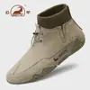 Zapatos Originales Gongyang para Hombre 2026 Otoño/Invierno Piel Genuina Zapatos de Exterior para Hombre Caña Alta Cálidos Casuales Tenis Estilo Calcetín para Hombre