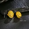 Prata 925 Banhada a Ouro Antigo Corpo Inteiro, Acessório com Furo Reto do Rei Macaco, Acessório de Prata Estilo Novo Chinês Original para DIY, Jornada ao Oeste