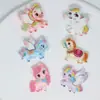 Accesorios de Resina DIY de Dibujos Animados, Pinzas para el Cabello de Pegamento de Crema de Pegaso Lindas, Hebillas para Zapatos de Funda de Teléfono, Colgantes para Llavero