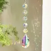 Atrapasol de Cristal Captador de Luz Solar Decoración Colgante DIY para Jardín Colgante de Iluminación con Cuentas Octagonales de Colores Arcoíris AB