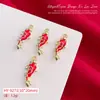 Acessórios Populares de Arte de Unhas Vermelhas de Ano Novo Liga Atmosfera Festiva DIY Mensagem de Bênção Decoração de Unhas Venda por Atacado