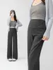 Pantalones de maternidad para primavera y otoño 2026, estilo nuevo, adecuados para usar en exteriores, no aprietan el vientre, para principios, mediados y finales del embarazo, pantalones delgados de pierna ancha para primavera y verano