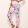 Amazon AliExpress Dibujo animado europeo y americano Impresión digital Ocio Deportes Traje de yoga Chaleco corto Pantalones de cintura alta