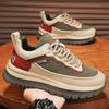 Zapatos de Viaje para Hombre con Suela Gruesa de Cuero Negro Zapatos de Seguridad para el Trabajo Zapatos Deportivos Antideslizantes para Correr Zapatos Planos para Hombre