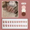 24 Peças de Adesivos para Nail Art, Produtos Acabados para Comércio Transfronteiriço, Pacote Misto para Europa, América e África, Unhas Postiças Removíveis, Pontas de Unha Usáveis para Bancas de Mercado