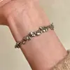 Pulseira Empilhável Espiga de Trigo Abóbora Luxo Moderno Moda Elegante com uma Vibe Descolada, Pulseira de Borda Estreita para Mulheres, Joias com Design de Nicho Doce e Descolado