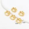 Colgante Pequeño de Ábaco con Carácter de Fortuna de Oro Real Chapado en Oro de 18 Quilates para Joyería DIY, Dijes Pequeños, Aretes, Colgantes para Orejas, Pulseras, Collares D105