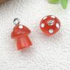 Color luminoso de dibujos animados hongo pequeño resina hongo llavero diy aretes collar colgante accesorios de joyería