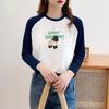 Algodón europeo y americano tchao top de fuego para mujer primavera y otoño camisa básica holgada corta una generación de marea al por mayor
