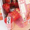 Shushengji Estilo Chinês Ano Novo Bênção Caligrafia Folha de Ouro Texto Fita Rótulo de Bênção Decoração Adesivo para Diário Material