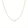One Piece Venta Caliente Transfronteriza Colgante de Letra Retro Cadena de Perlas Collar Letra Inicial A-Z Concha Blanca