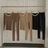 9896 Traje Térmico de Lana de Oveja Ropa de Otoño para Mujer y Pantalones Largos Ropa Interior Térmica Sin Costuras Alta Elasticidad Camiseta Base para Estudiante