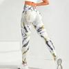Calças de Yoga Tie-Dye Sem Costura Transfronteiriças para Mulheres, Leggings Esportivas Elásticas de Cintura Alta que Levantam o Bumbum, Calças de Fitness Modeladoras que Afinam a Barriga e Realçam o Bumbum