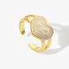 Anillo de acero de titanio europeo y americano transfronterizo que se abre sin decoloración, anillo de dedo con aceite, anillo de acero inoxidable con viento frío simple, venta al por mayor