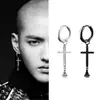 Pendientes de Clip para Oreja sin Agujero Pendientes de Aro Cruzados Pendientes Colgantes de Garra de Mano Fantasma para Hombres y Mujeres Pendientes Largos de Rock Europeos y Americanos