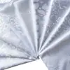 Tela Jacquard de Imitación Seda Satén Patrón Oscuro Estilo Antiguo Blanco para Hanfu, Cheongsam, Falda Mamian, Mantel, Cojín y Bolso Jacquard