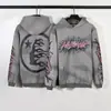[Serie hell] niebla Calle Principal Lavado de Agua para Hacer Viejo Industria Pesada Cabeza Estampado Ropa Casual Sudadera de Pareja