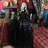 Disfraz de Halloween, novia fantasma, bruja, vampiro, disfraz de mascarada, disfraz de cosplay, falda larga gótica para mujer