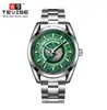 Reloj marca TEVISE modelo nuevo 2024, disponible para dropshipping, tapa trasera transparente, multifuncional, totalmente automático, reloj mecánico de esfera grande para hombre