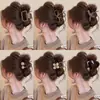 Pinza de tiburón de tamaño mediano para mujeres con cabello fino, para crear un recogido de media altura elegante, pinza de garra sofisticada y delicada para la parte posterior de la cabeza