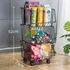 Prateleira de Armazenamento de Brinquedos para Lanches, Prateleira de Armazenamento para Fogão, Prateleira de Armazenamento para Cozinha, Prateleira de Armazenamento de Cesta para Frutas e Verduras, Doméstico Multicamadas