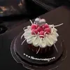 2.14 Día de San Valentín de Celebridad de Internet Hermosa Vela de Amor en Forma de Corazón Decoración de Pastel Enchufe para la Confesión y Decoración de Aniversario de Parejas