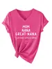 Mamá nana bisabuela Amazon eBay sitio independiente camiseta casual y cómoda de mujer con cuello en V y manga corta