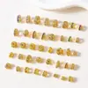 Acessórios de cristal DIY para pulseiras, contas espaçadoras douradas com areia, materiais para joias banhados a ouro cobre e acessórios de cordão feitos à mão
