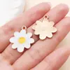 Pingentes de Gota de Óleo de Flor Branca Pura Margarida Flor de Cerejeira Rosa Crisântemo Brincos Pulseira Acessórios de Joia DIY Atacado