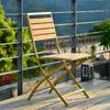 Mesa y Silla Plegable de Plástico-madera para Exterior Combinación Patio Mesa y Silla de Ocio Juego de Tres Piezas Camping Casual Mesa y Silla de Hierro