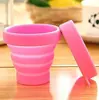 Copo de água de silicone dobrável de grau alimentício, copo para atividades ao ar livre, dobrável, retrátil, copo de compressão portátil para viagem para enxaguante bucal