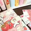 A5 Suprimentos Escolares de Anime Linha de Sorvete Cachorro Caderno de Folhas Soltas Couro PU Caderno de Contas Fofo para Anotações