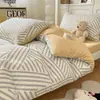 Ropa de Cama de Tres Piezas 100% Algodón para Dormitorio de Estudiantes Sábana de Algodón Puro Funda Nórdica Funda Nórdica Individual de Algodón Faldón de Cama Estilo Nuevo