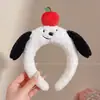 Diadema divertida estilo coreano de dibujos animados para mujer, con diseño de peluche, perfecta para usar al aplicar mascarillas faciales o lavarse la cara, y también adecuada para crear un peinado de coleta alta.
