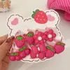 Super Lindo Oso Fresa Goma Elástica Diadema de Niña Accesorios para el Cabello de Niñas Que No Dañan el Cabello Banda Elástica Alta Cuerda para el Cabello de Niños Accesorios para el Cabello
