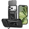 Capa de Celular Amazon Apple 17, Anti-Impressão Digital, Adequada para Ip17Pro, Suporte com Janela Deslizante, À Prova de Explosão, Capa Protetora Prática