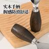 Acero Inoxidable 410 Transfronterizo Mango de Madera de Nogal Vertical Cuchara para Arroz Doméstica Ampliada Cabeza Redonda Anti-quemaduras Cuchara para Arroz de Cocina