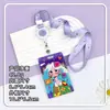 Nuevo estilo tarjetero para niñas, gafete de identificación de estudiante, funda para tarjeta con cordón para cuello anti-pérdida, protector de tarjeta de identificación unisex, estuche rígido