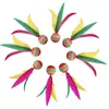 Peteca de badminton colorida alta elasticidade Bola de Cabeça Grande esponja bola lenta fitness infantil esportes bola de três penas adereços de interação pai-filho