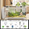 Kuo Ting Hogar Nuevo Acuario Pecera Escritorio Ecológico Plástico Transparente Sala de Estar Paisaje Pequeño y Mediano Personas Perezosas Cambiar Agua