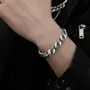 Estilo Artístico Yu Hong Artesanía de Alta Gama Patrón de Hierba Tang Pulsera Punk Personalizada para Hombre Estilo Retro Europeo y Americano Pulsera Hip-Hop