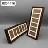 Moldura de cartão com seis fotos de alta qualidade moldura de foto de nogueira preta aumentar sorte múltiplas molduras de foto douradas DIY sala de estar mesa display pintura decorativa Renminbi