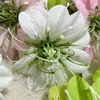 Flores artificiais de clematis de três cabeças estilo europeu, decorações de casamento, arranjos de corredor, expositores de chão, decoração de hotel e casa, flores de seda