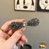 Presilha de Bico de Pato Super Brilhante com Laço de Strass de Alta Qualidade para Mulheres Design de Nicho Versátil para o Dia a Dia Acessórios de Cabelo