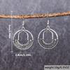 Venta caliente transfronteriza Mingcheng, pendientes de plata antiguos huecos redondos geométricos retro, pendientes de moda personalizados europeos y americanos al por mayor