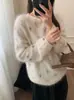 Colección Otoño 2026: Suéter de Punto para Mujer con Estampado Tie-Dye Floral Multicolor, Mezcla de Seda y Cachemir, Textura Suave y Esponjosa