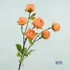 Arreglo Floral Artificial de Alta Gama Realista con 6 Rosas Elsa de una Sola Flor para Decoración Floral de Sala de Estar